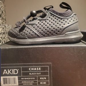 New Toddler Akid Brand Chase Black Blackout Shoes Sneakers Size 6c 6